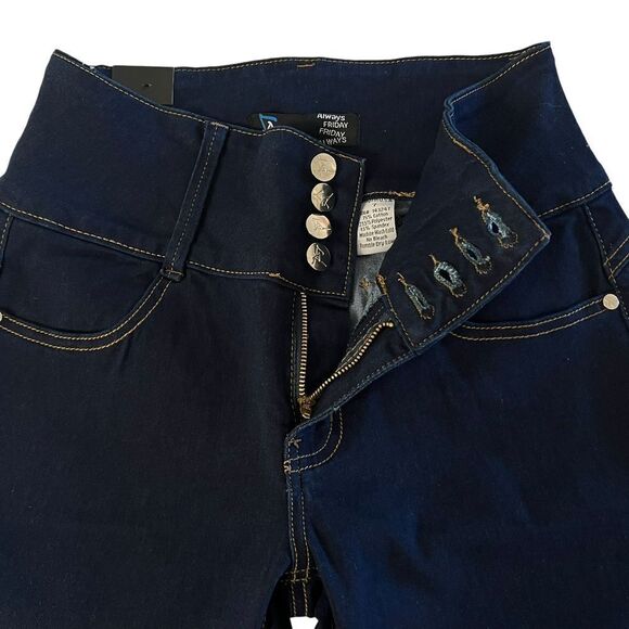 Always Friday High-Waisted‎ Dark Wash Denim Capri Jeans Women's Size 7 - Picture 4 of 11